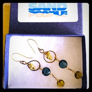 Sand People seashell and crystal bead earrings